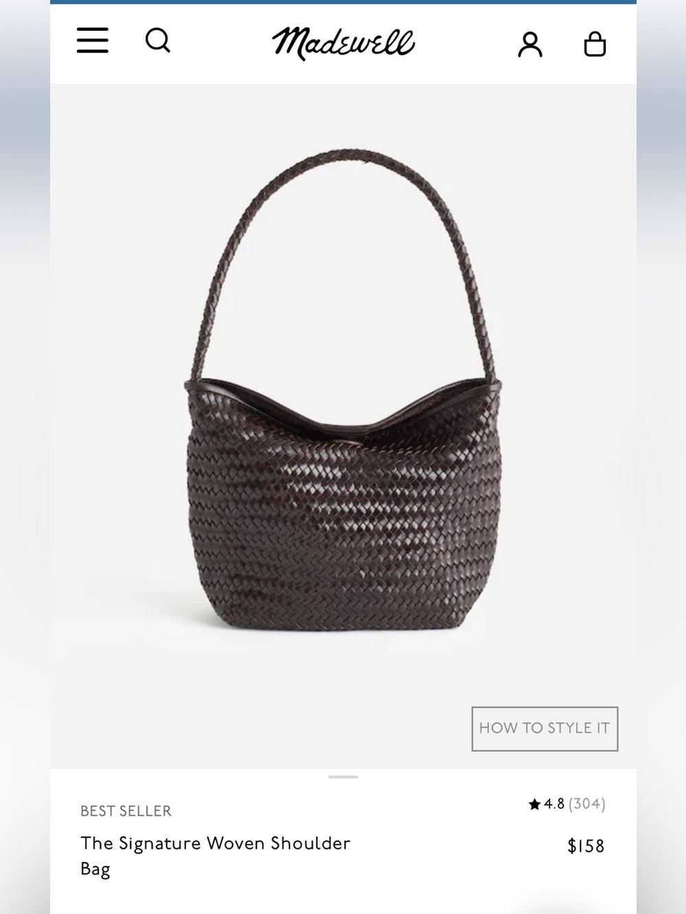 Madewell signature woven shoulder bag